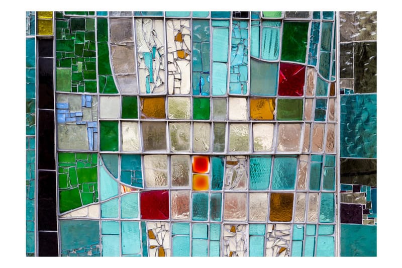 Fototapet Sapphire Stained Glass 100x70 - Artgeist sp. z o. o. - Inredning - Väggdekor - Tapet & tapettillbehör - Fototapet