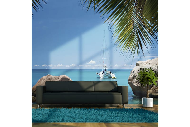 Fototapet Seychelles 350x270 - Artgeist sp. z o. o. - Inredning - Väggdekor - Tapet & tapettillbehör - Fototapet