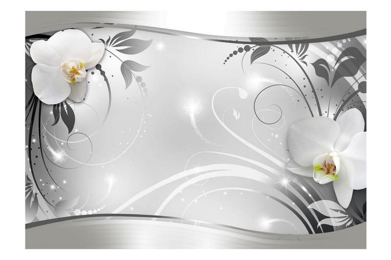 Fototapet Silver Abstract 300x210 - Artgeist sp. z o. o. - Inredning - Väggdekor - Tapet & tapettillbehör - Fototapet
