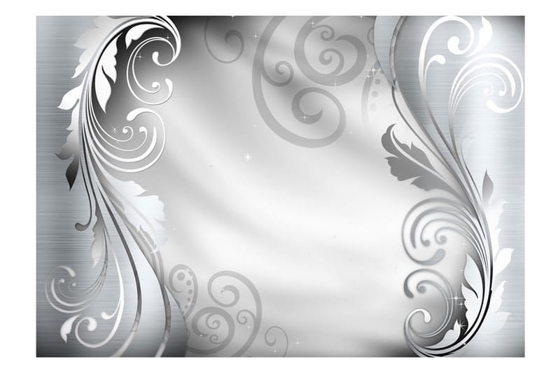 Fototapet Silver Ornament 350x245 - Artgeist sp. z o. o. - Inredning - Väggdekor - Tapet & tapettillbehör - Fototapet