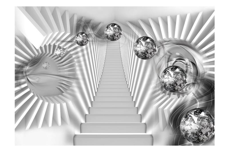 Fototapet Silver Stairs 150x105 - Artgeist sp. z o. o. - Inredning - Väggdekor - Tapet & tapettillbehör - Fototapet