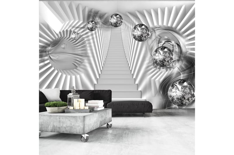 Fototapet Silver Stairs 250x175 - Artgeist sp. z o. o. - Inredning - Väggdekor - Tapet & tapettillbehör - Fototapet