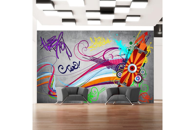 Fototapet Skateboard 300x210 - Artgeist sp. z o. o. - Inredning - Väggdekor - Tapet & tapettillbehör - Fototapet