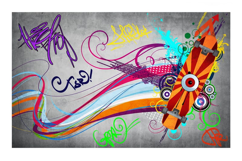 Fototapet Skateboard 300x210 - Artgeist sp. z o. o. - Inredning - Väggdekor - Tapet & tapettillbehör - Fototapet