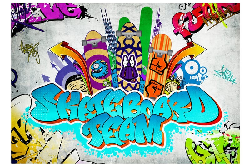 Fototapet Skateboard Team 350x245, Artgeist sp. z o. o.