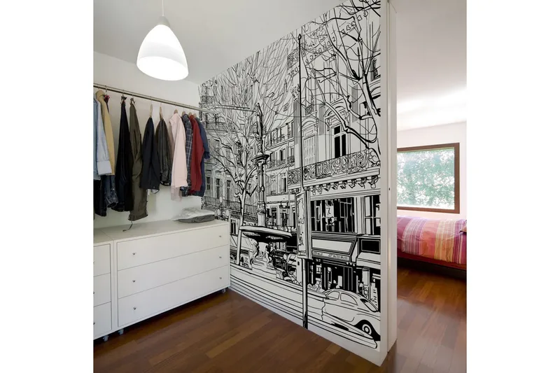 Fototapet Sketch Of Parisian Fountain 450x270 - Artgeist sp. z o. o. - Inredning - Väggdekor - Tapet & tapettillbehör - Fototapet