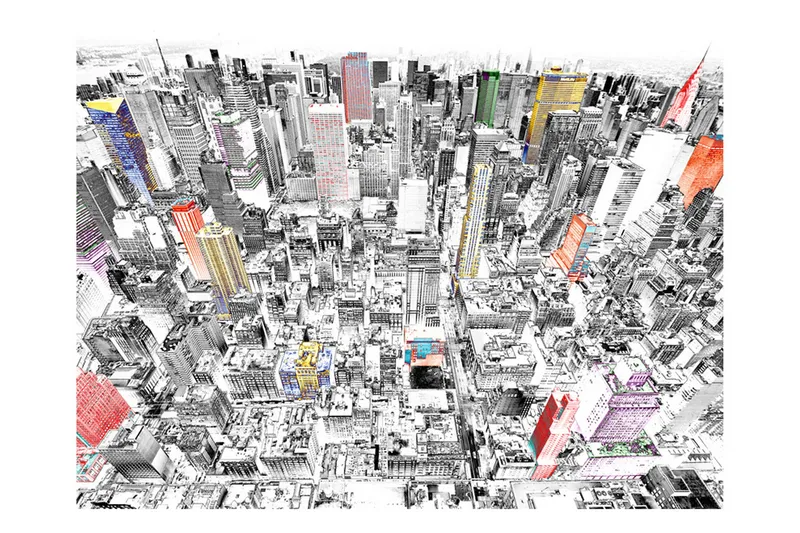 Fototapet Skiss Över New York 250x193, Artgeist sp. z o. o.