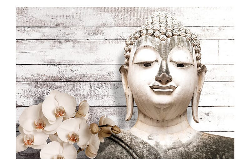 Fototapet Smiling Buddha 100x70 - Artgeist sp. z o. o. - Inredning - Väggdekor - Tapet & tapettillbehör - Fototapet