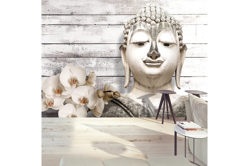 Fototapet Smiling Buddha 250x175 - Artgeist sp. z o. o. - Inredning - Väggdekor - Tapet & tapettillbehör - Fototapet