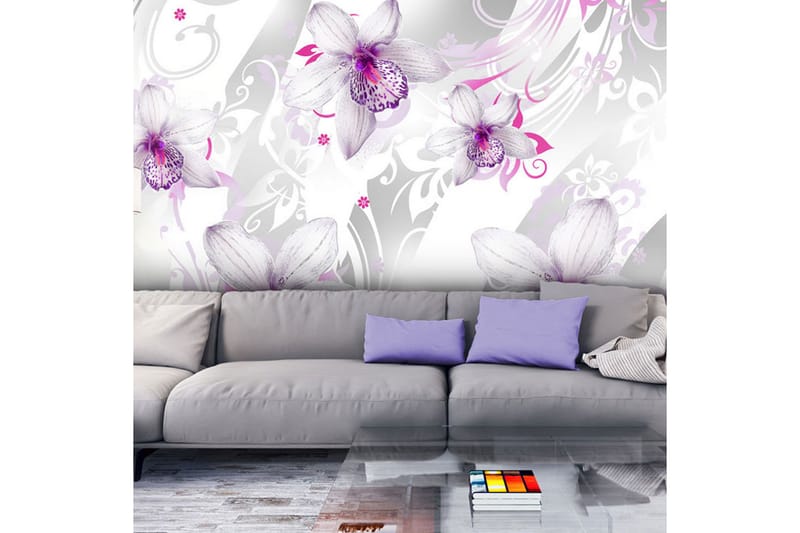 Fototapet Sounds Of Subtlety Silver 250x175 - Artgeist sp. z o. o. - Inredning - Väggdekor - Tapet & tapettillbehör - Fototapet
