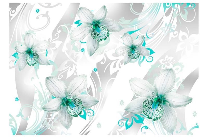 Fototapet Sounds Of Subtlety Turquoise 200x140 - Artgeist sp. z o. o. - Inredning - Väggdekor - Tapet & tapettillbehör - Fototapet