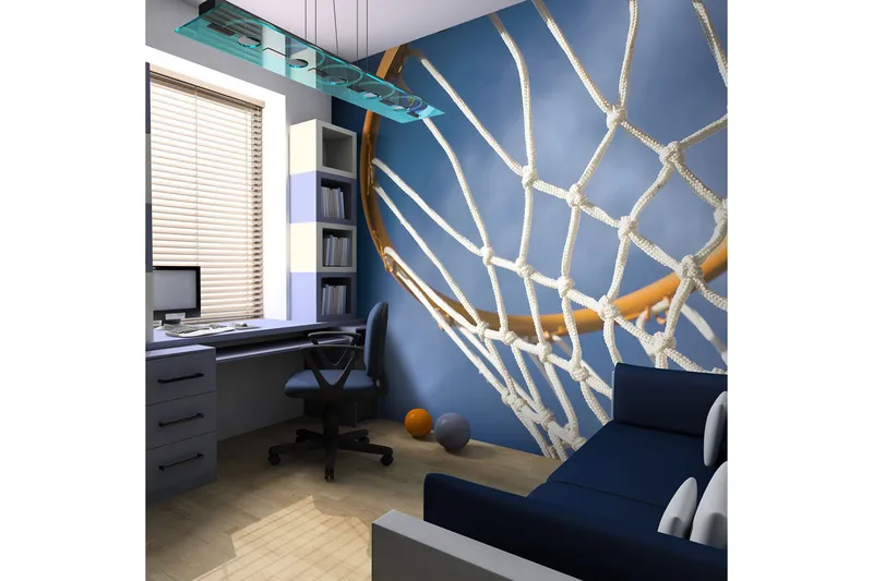 Fototapet Sport Basketball 350x270 - Artgeist sp. z o. o. - Inredning - Väggdekor - Tapet & tapettillbehör - Fototapet