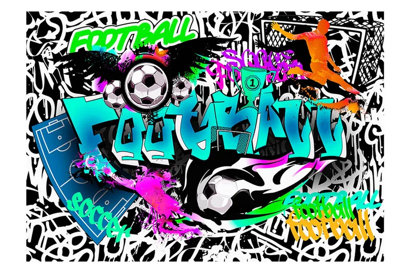 Fototapet Sports Graffiti 100x70 - Artgeist sp. z o. o. - Inredning - Väggdekor - Tapet & tapettillbehör - Fototapet