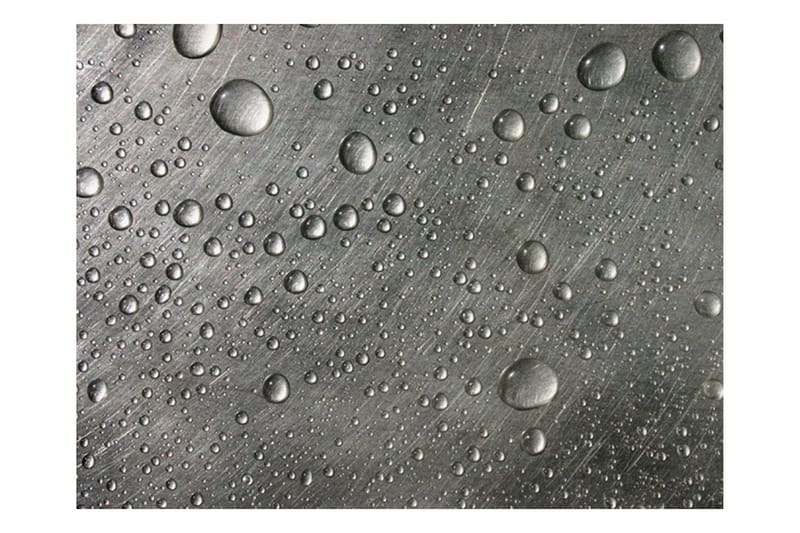 Fototapet Stålyta Med Vatten Droppar 250x193, Artgeist sp. z o. o.