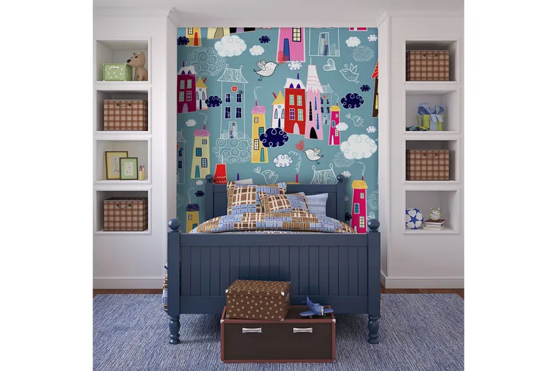 Fototapet Stad Bland Molnen 200x154, Artgeist sp. z o. o.