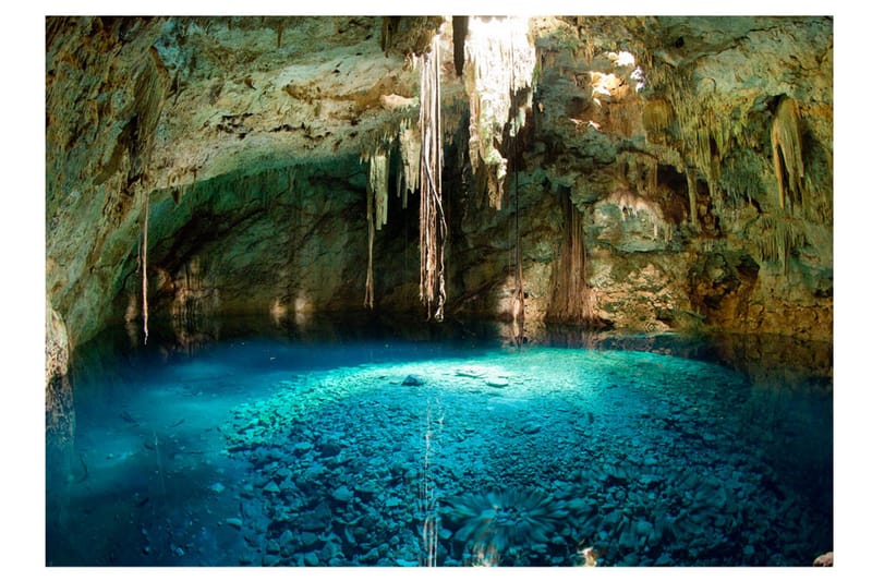 Fototapet Stalactite Cave 400x280 - Artgeist sp. z o. o. - Inredning - Väggdekor - Tapet & tapettillbehör - Fototapet