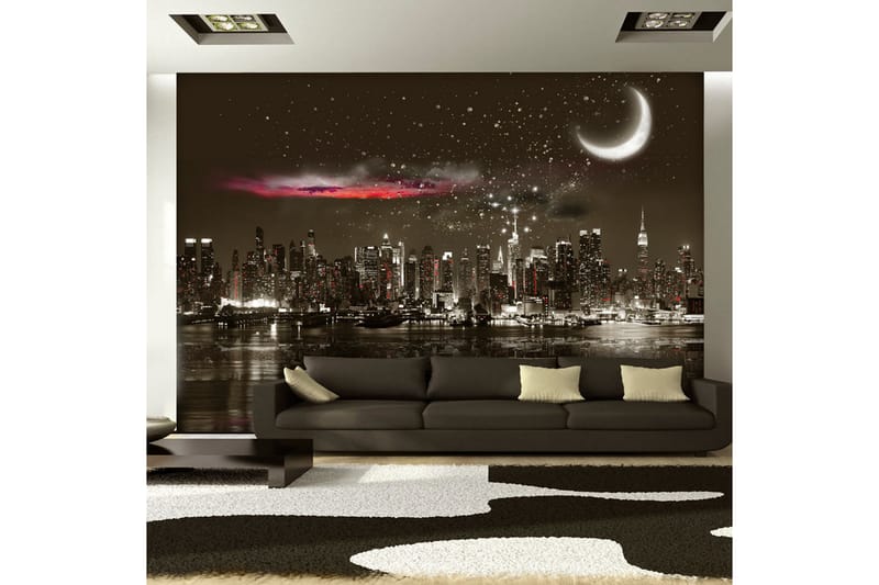 Fototapet Starry Night Over NY 350x245 - Artgeist sp. z o. o. - Inredning - Väggdekor - Tapet & tapettillbehör - Fototapet
