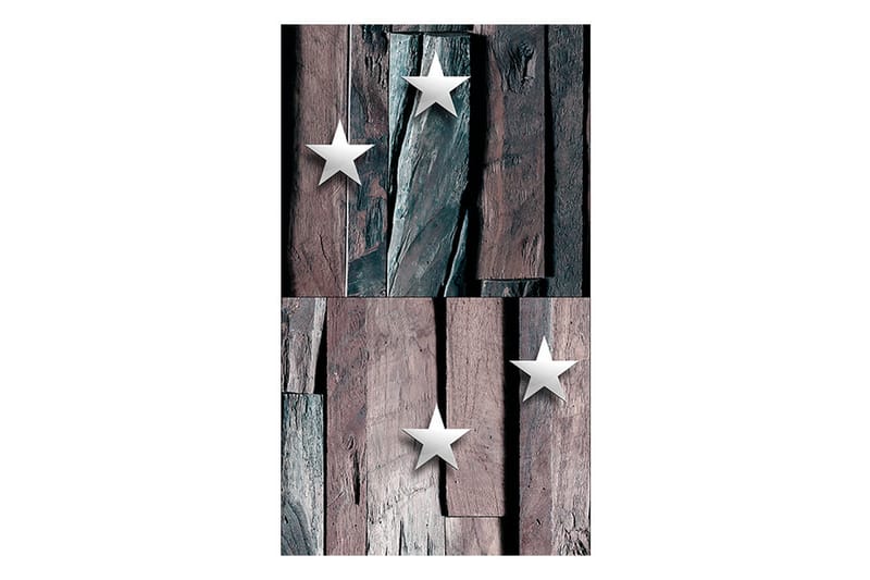 Fototapet Stars On Wood 50x1000 - Artgeist sp. z o. o. - Fototapet