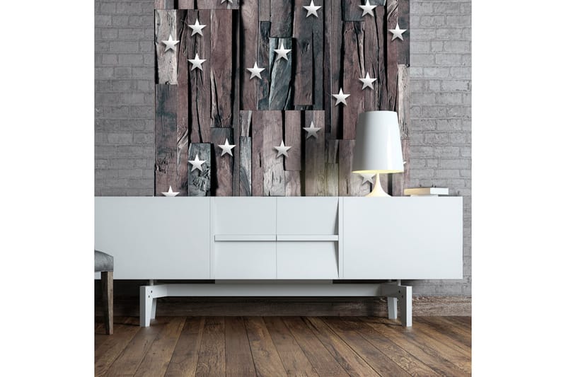 Fototapet Stars On Wood 50x1000 - Artgeist sp. z o. o. - Inredning - Väggdekor - Tapet & tapettillbehör - Fototapet