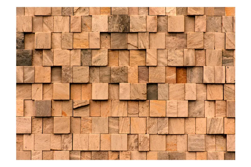 Fototapet Stone Jigsaw 300x210 - Artgeist sp. z o. o. - Inredning - Väggdekor - Tapet & tapettillbehör - Fototapet