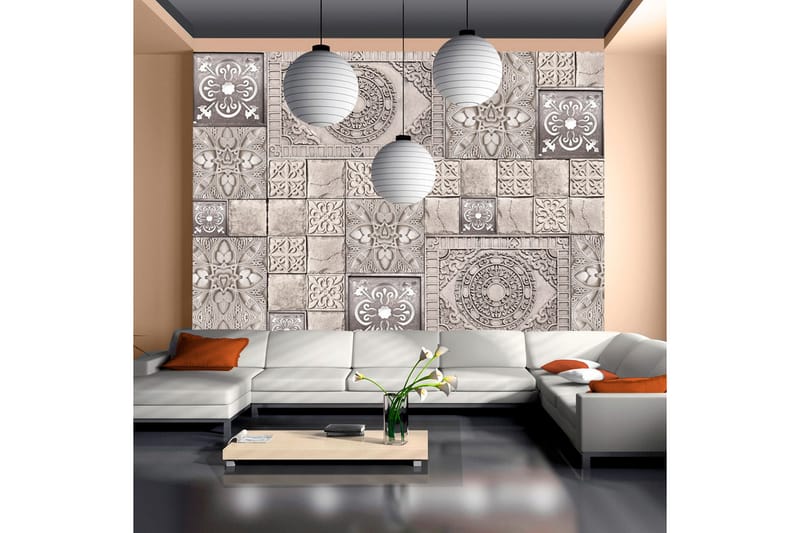 Fototapet Stone Tile 350x245 - Artgeist sp. z o. o. - Inredning - Väggdekor - Tapet & tapettillbehör - Fototapet