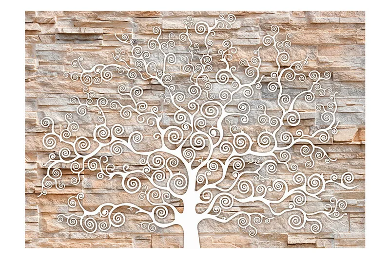 Fototapet Stone Tree 200x140 - Artgeist sp. z o. o. - Inredning - Väggdekor - Tapet & tapettillbehör - Fototapet