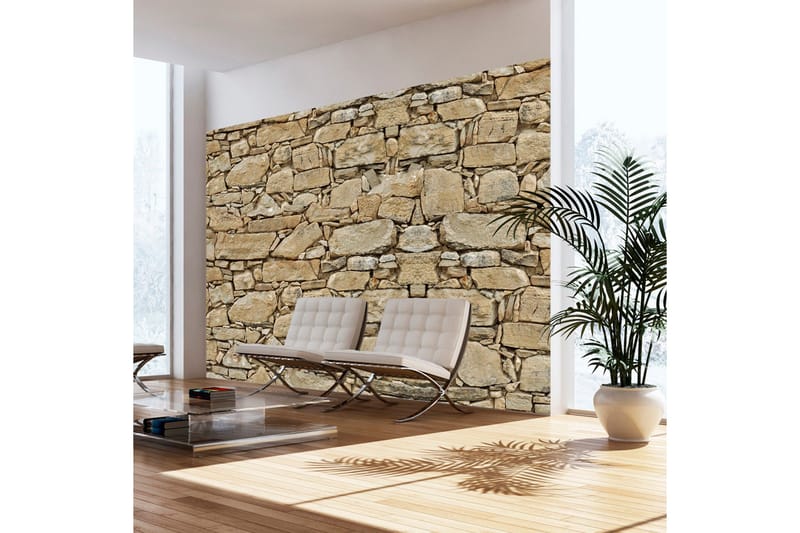 Fototapet Stone Wall 400x280 - Artgeist sp. z o. o. - Inredning - Väggdekor - Tapet & tapettillbehör - Fototapet