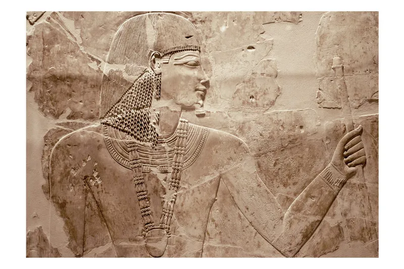 Fototapet Stone Pharaoh 350x245 - Artgeist sp. z o. o. - Inredning - Väggdekor - Tapet & tapettillbehör - Fototapet