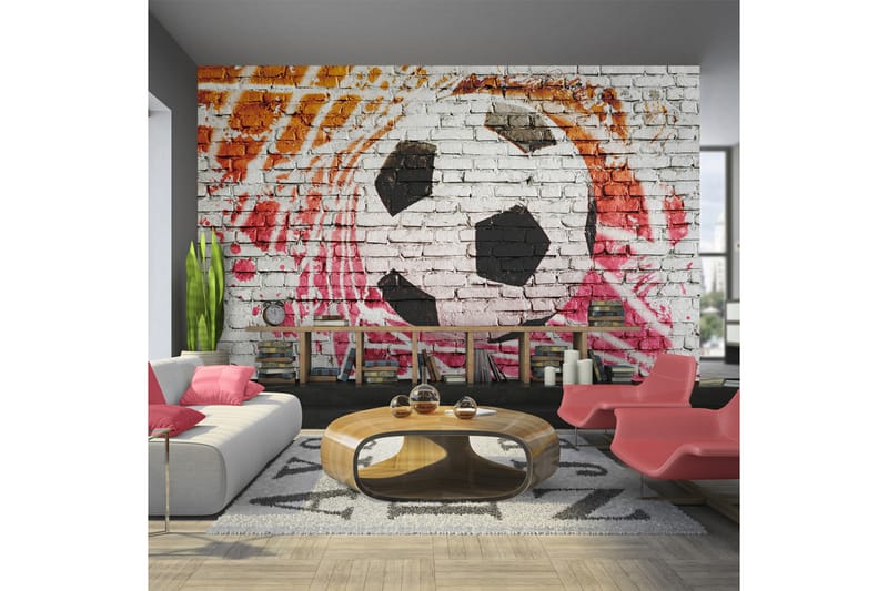 Fototapet Street Football 250x175 - Artgeist sp. z o. o. - Inredning - Väggdekor - Tapet & tapettillbehör - Fototapet