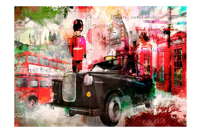 Fototapet Streets Of London 300x210 - Artgeist sp. z o. o. - Inredning - Väggdekor - Tapet & tapettillbehör - Fototapet