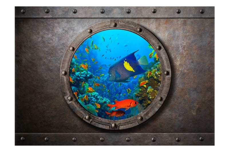 Fototapet Submarine Window 300x210 - Artgeist sp. z o. o. - Inredning - Väggdekor - Tapet & tapettillbehör - Fototapet