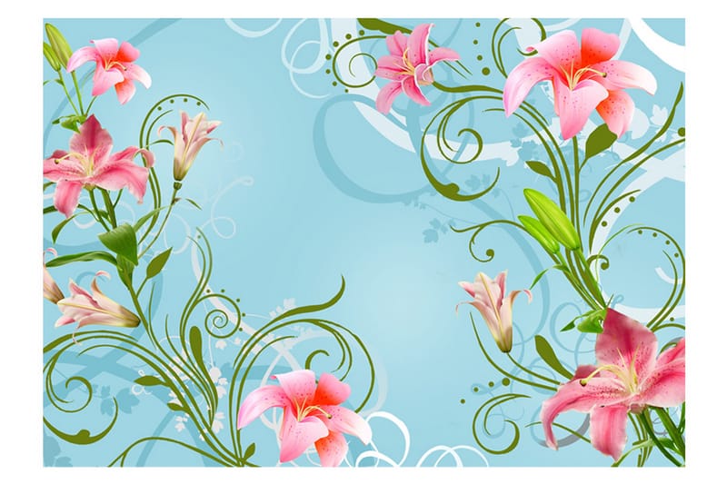 Fototapet Subtle Beauty Of The Lilies II 150x105 - Artgeist sp. z o. o. - Inredning - Väggdekor - Tapet & tapettillbehör - Fototapet