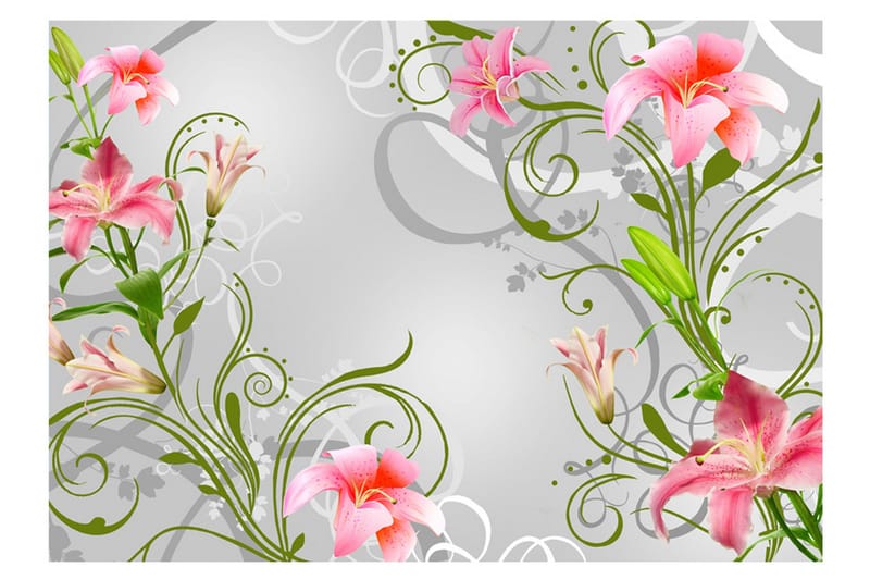 Fototapet Subtle Beauty Of The Lilies III 150x105 - Artgeist sp. z o. o. - Inredning - Väggdekor - Tapet & tapettillbehör - Fototapet