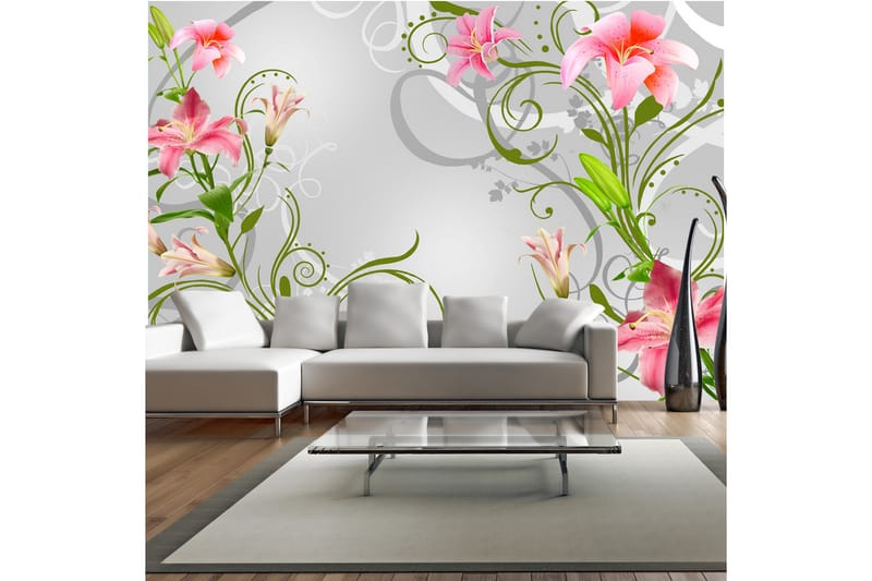 Fototapet Subtle Beauty Of The Lilies III 350x245 - Artgeist sp. z o. o. - Inredning - Väggdekor - Tapet & tapettillbehör - Fototapet