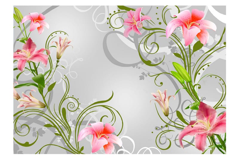 Fototapet Subtle Beauty Of The Lilies III 350x245 - Artgeist sp. z o. o. - Inredning - Väggdekor - Tapet & tapettillbehör - Fototapet
