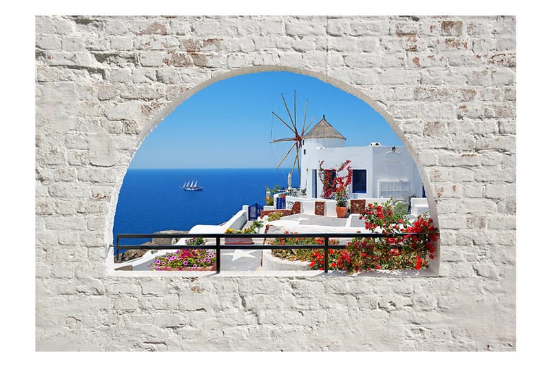 Fototapet Summer In Santorini 250x175 - Artgeist sp. z o. o. - Inredning - Väggdekor - Tapet & tapettillbehör - Fototapet