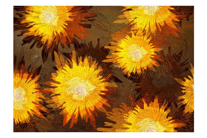Fototapet Sunflower Dance 250x175 - Artgeist sp. z o. o. - Inredning - Väggdekor - Tapet & tapettillbehör - Fototapet