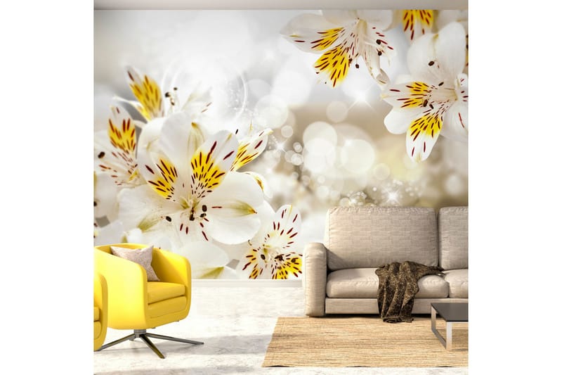 Fototapet Sunny Alstroemeria 300x210 - Artgeist sp. z o. o. - Inredning - Väggdekor - Tapet & tapettillbehör - Fototapet