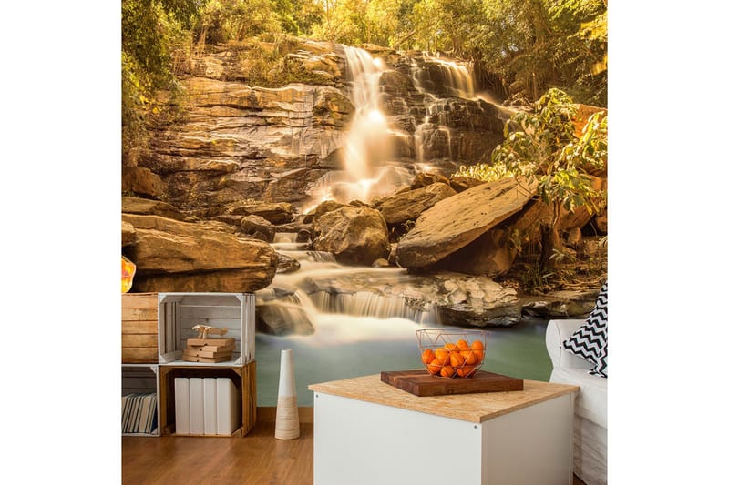 Fototapet Sunny Waterfall 100x70, Artgeist sp. z o. o.