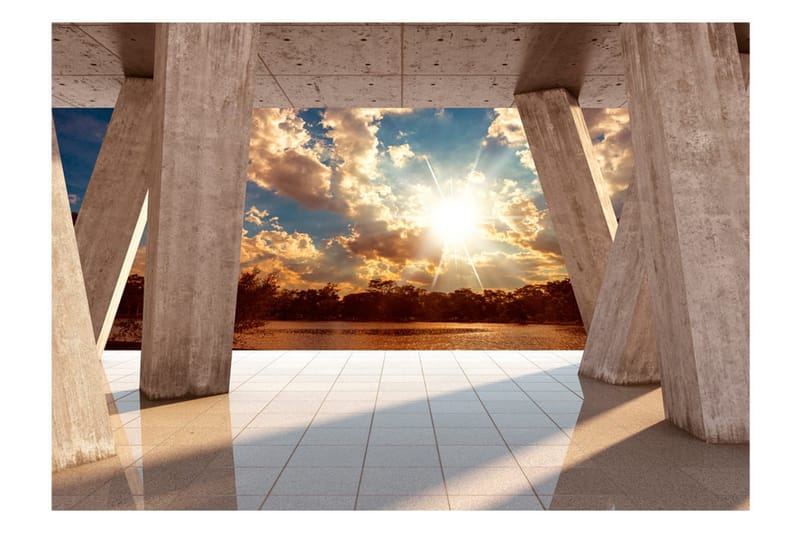 Fototapet Sunny Promenade 200x140 - Artgeist sp. z o. o. - Inredning - Väggdekor - Tapet & tapettillbehör - Fototapet