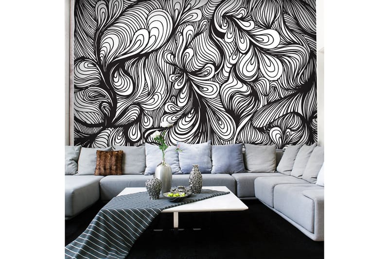 Fototapet Svart Och Vitt Retrostil 200x154 - Artgeist sp. z o. o. - Inredning - Väggdekor - Tapet & tapettillbehör - Fototapet