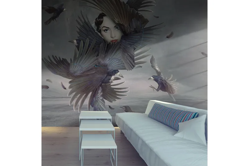 Fototapet Täckt Fjädrar 400x309 - Artgeist sp. z o. o. - Inredning - Väggdekor - Tapet & tapettillbehör - Fototapet