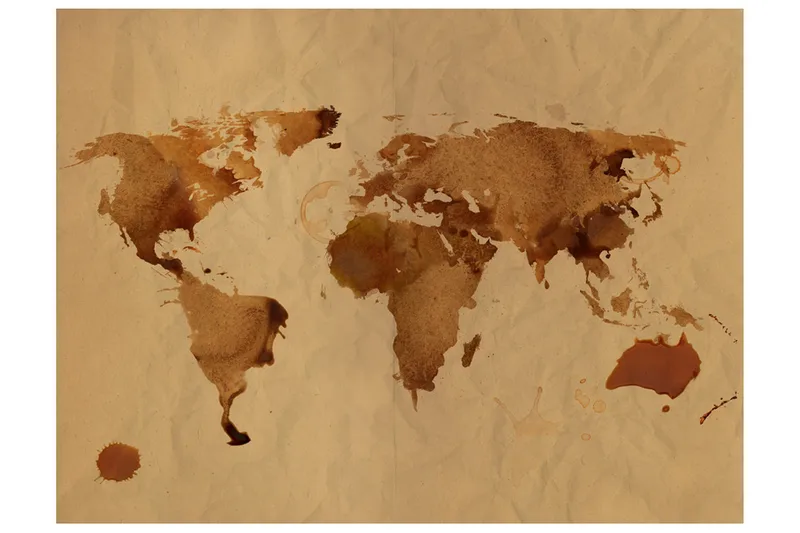 Fototapet Te Karta Över Världen 250x193, Artgeist sp. z o. o.