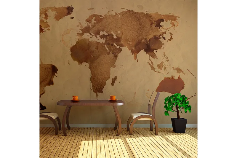 Fototapet Te Karta Över Världen 450x270, Artgeist sp. z o. o.