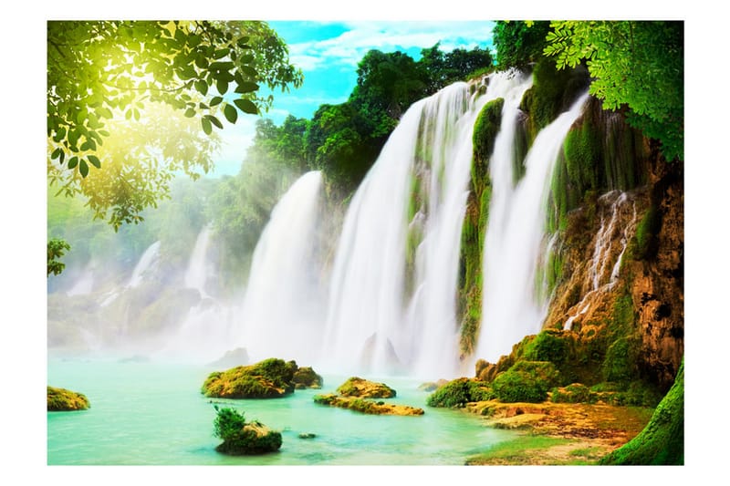 Fototapet The Beauty Of Nature Waterfall 150x105 - Artgeist sp. z o. o. - Inredning - Väggdekor - Tapet & tapettillbehör - Fototapet