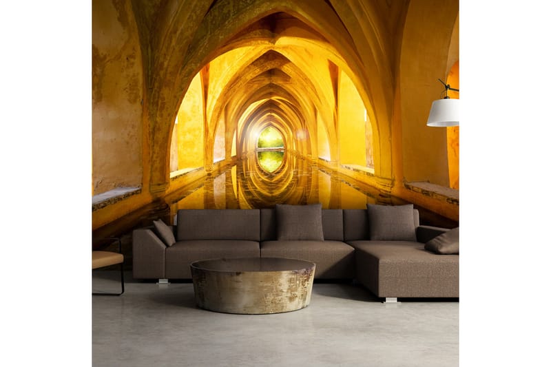 Fototapet The Golden Corridor 300x210 - Artgeist sp. z o. o. - Inredning - Väggdekor - Tapet & tapettillbehör - Fototapet