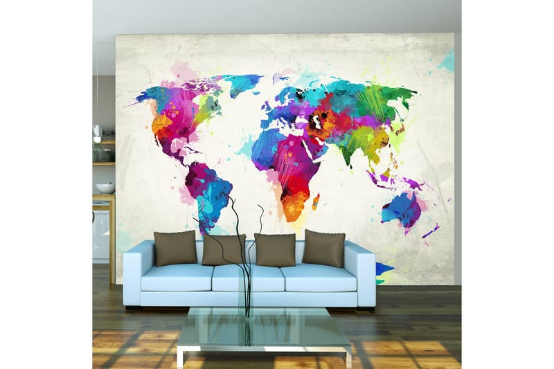 Fototapet The Map Of Happiness 250x193 - Artgeist sp. z o. o. - Inredning - Väggdekor - Tapet & tapettillbehör - Fototapet