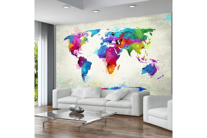 Fototapet The Map Of Happiness 450x270 - Artgeist sp. z o. o. - Inredning - Väggdekor - Tapet & tapettillbehör - Fototapet