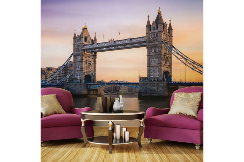 Fototapet Tower Bridge Gryningen 450x270 - Artgeist sp. z o. o. - Inredning - Väggdekor - Tapet & tapettillbehör - Fototapet