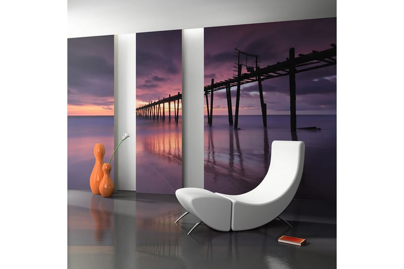 Fototapet Träbrygga 450x270 - Artgeist sp. z o. o. - Inredning - Väggdekor - Tapet & tapettillbehör - Fototapet